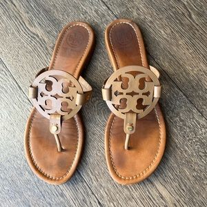 Tory Burch Miller Sandals Brown/Tan Size 9.5